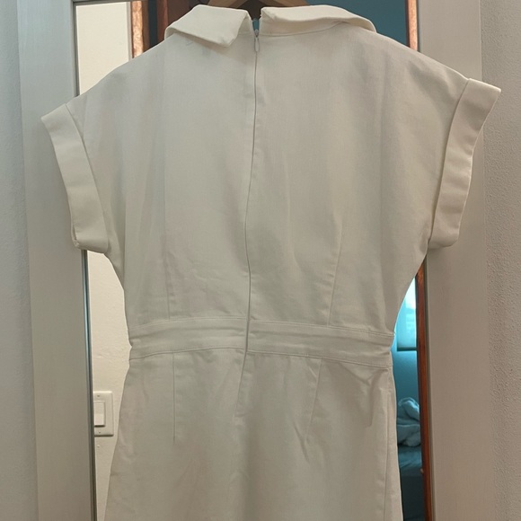 NWT Beautiful Blue Blush - White Midi Dress - Size M - Picture 3 of 7